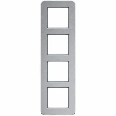 Hager Berker afdekraam 4-voudig verticaal C8 aluminium (WAD9400ALV)