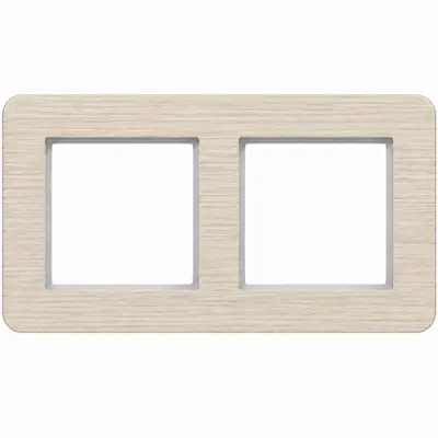 Hager Berker afdekraam 2-voudig horizontaal C8 drift mat drijfhout (WAD9200X12H)