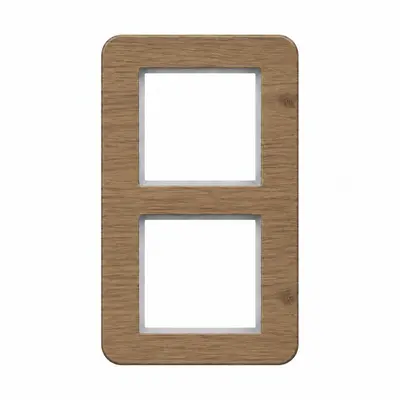 Hager Berker afdekraam 2-voudig verticaal C8 natural mat eikenhout (WAD9200X14V)