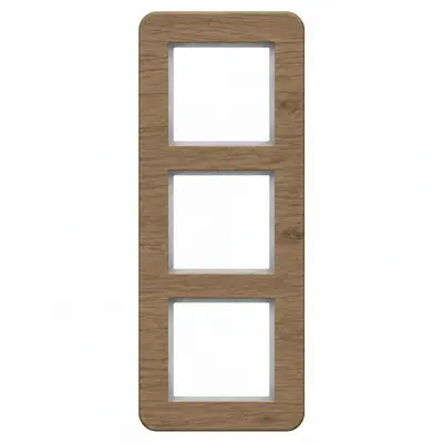 Hager Berker afdekraam 3-voudig verticaal C8 natural mat eikenhout (WAD9300X14V)
