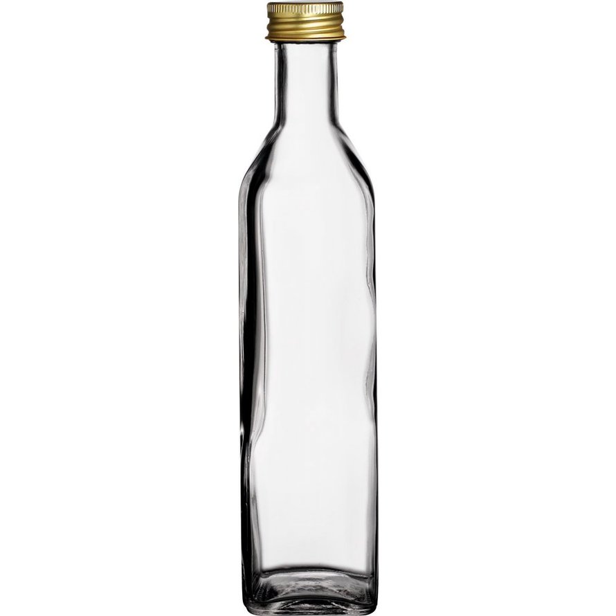 Glasflasche eckig 125ml