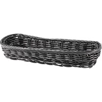 Korb Besteck rechteckig 27x11x4,5cm schwarz (2)