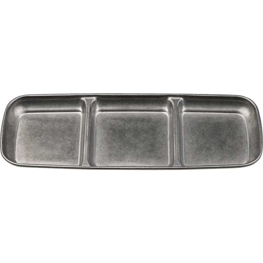 "Yoko" Schale 3 Felder, grau