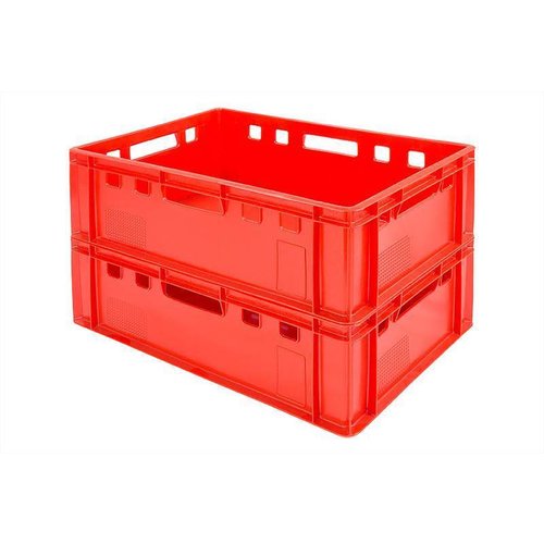 Euronorm E2 Behälter, 40 Liter, rot, geschlossen, stapelbar