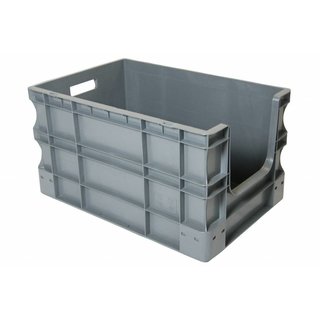 Eurobehälter, geschlossen, 65 Liter, mit Grifföffnung, 600x400x330mm