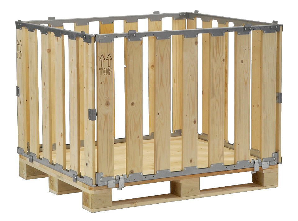 MP Palettenbox aus Holz | zerlegbar | 1200x800x700mm - Rotomshop.at