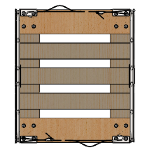 Rollbehälter, 2-seitig, gebraucht, mit Holzboden, 800x680x1670mm