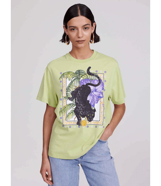 Hayley Menzies Prowling Panther T-Shirt Lime