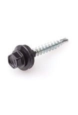 Zelfborende golfplaatschroef 4,8 x 35 mm RAL9005 Gitzwart, 200 Stuks