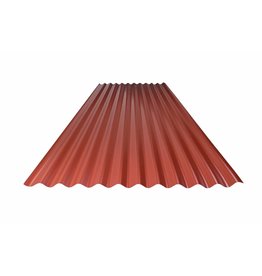 Rechte Golfplaat 76/18, RAL 3009 Oxiderood