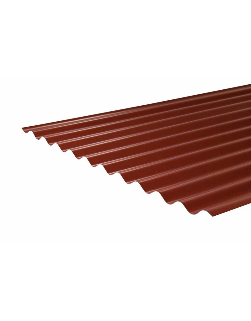 Rechte Golfplaat 76/18, RAL 3009 Oxiderood