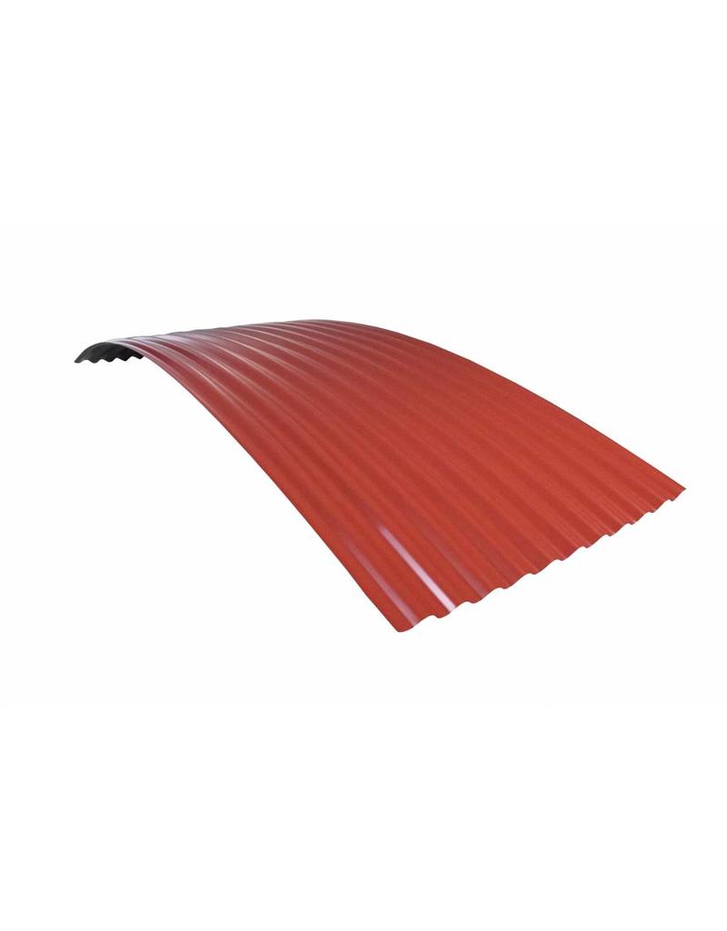 Gebogen Golfplaat 76/18, RAL 3009 Oxiderood