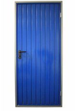 Stalen loopdeur inclusief frame en beslag, RAL5010 Gentiaanblauw