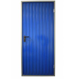 Stalen loopdeur met frame en beslag, RAL 5010