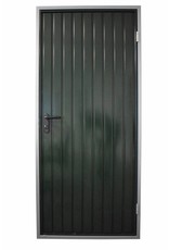 Stalen loopdeur inclusief frame en beslag, RAL6009 Dennengroen