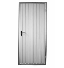 Stalen loopdeur met frame en beslag, RAL 9016