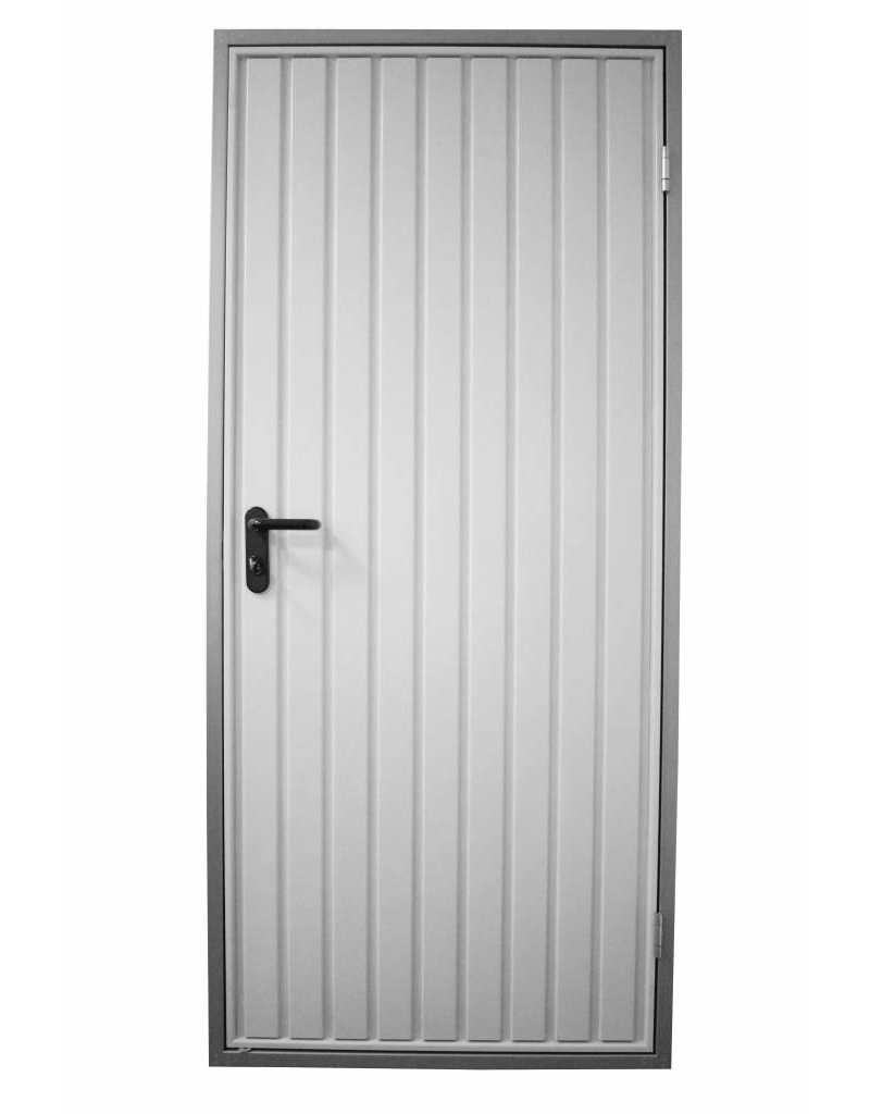 Stalen loopdeur inclusief frame en beslag, RAL9016 Verkeerswit