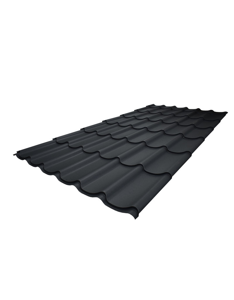 Metalen Dakpanplaat 24/1100, Mat Zwart