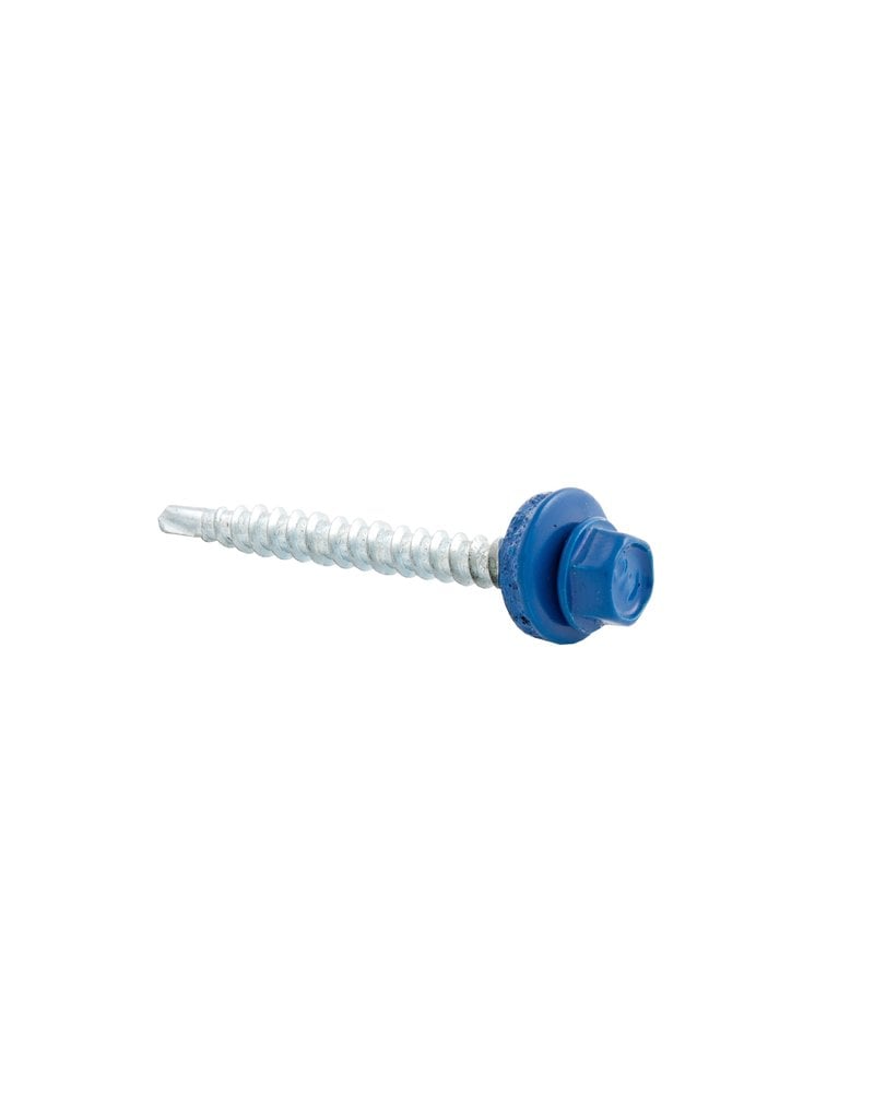 Zelfborende golfplaatschroef 4,8 x 60 mm RAL5010 Gentiaanblauw, 100 Stuks