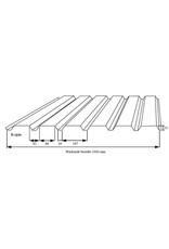 Damwandplaten Wand 32/1000, Gitzwart