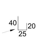 Eindprofiel Mat Zwart met houtnerf, 3000 mm
