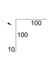 Hoekstuk, 100x100 mm RAL 8004 Terracotta