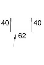 U-Profiel 60mm RAL9002, 2050mm