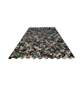 Rechte Golfplaat 76/18, Camouflage print