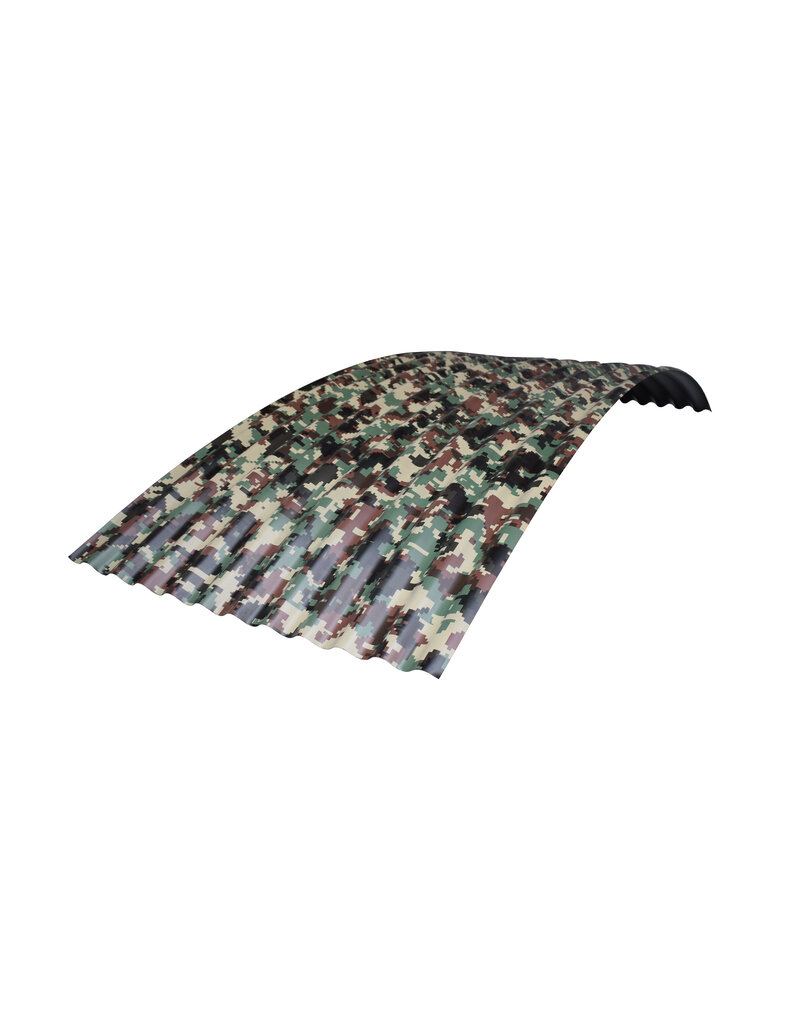 Gebogen Golfplaat 76/18, Camouflage print