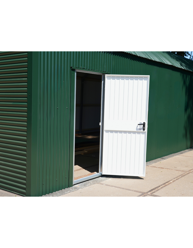 Stalen loopdeur inclusief frame en beslag, RAL9006 Blank Aluminium