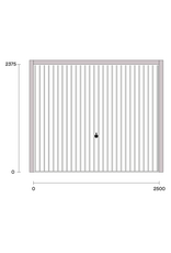Garagekanteldeur 2500 x 2375 mm, RAL 9016 Verkeerswit