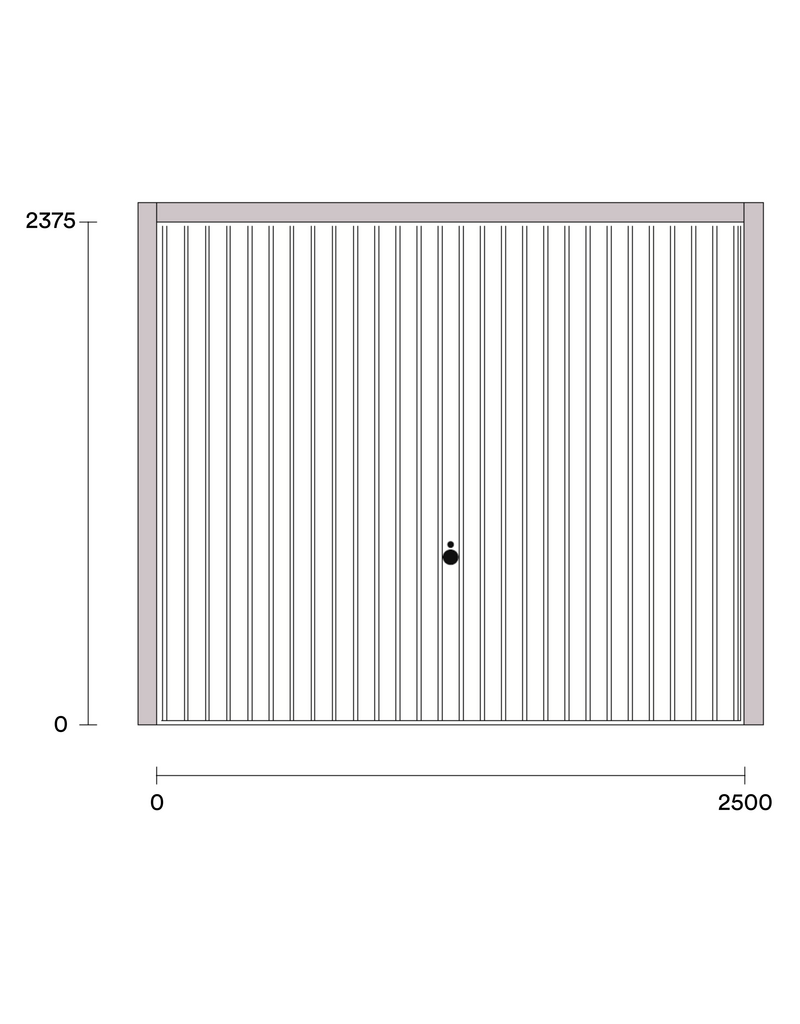 Garagekanteldeur 2500 x 2375 mm, RAL 9016 Verkeerswit