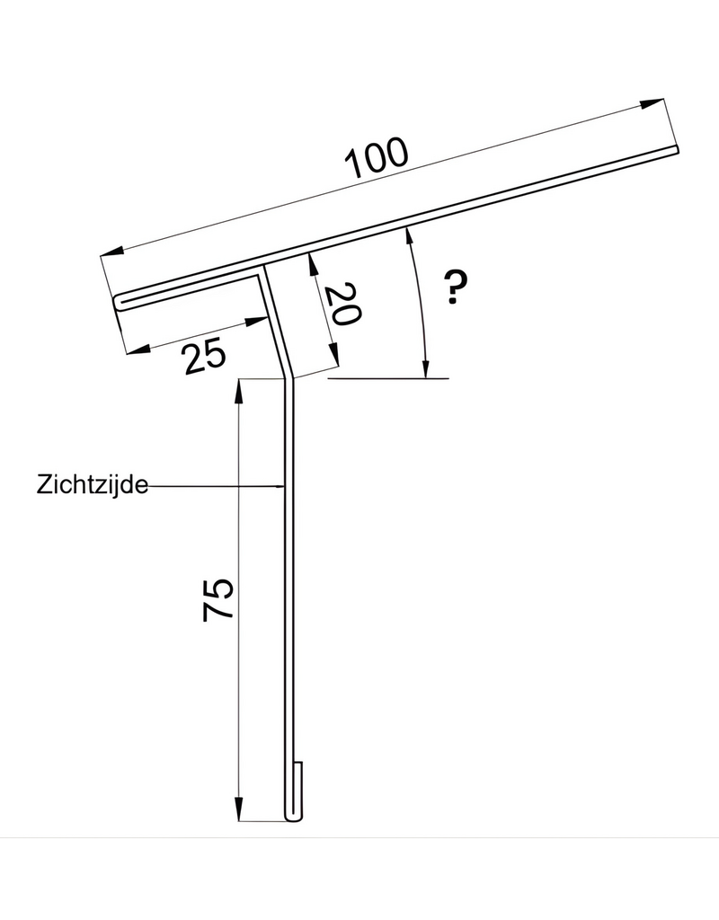 Startprofiel Felsplaat, Op kleur, 3000mm