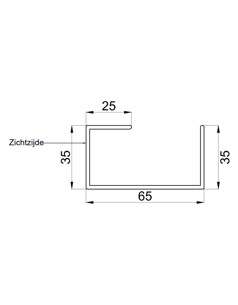 Ondernokstuk Felsplaat L=460 mm