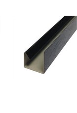 Eindprofiel Groen met houtnerf, 3000 mm