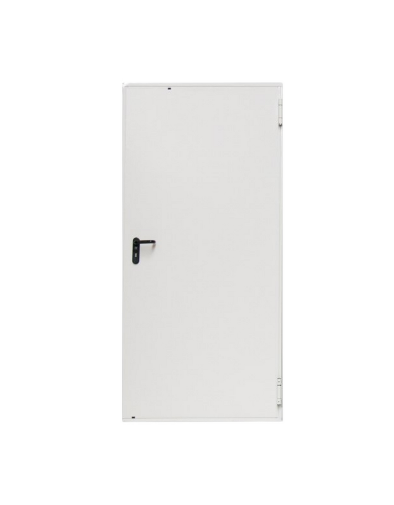 Geïsoleerde stalen MZ Deur, RAL 9002 Grijswit, inclusief deurbeslag