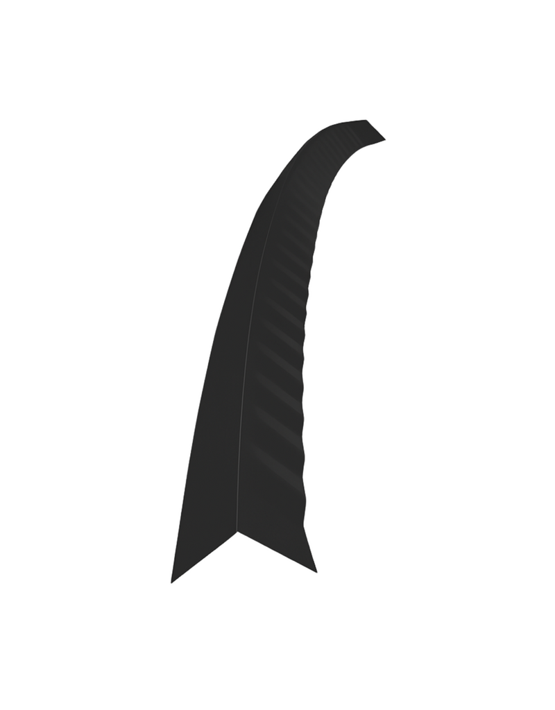 Hoekstuk gebogen, 100x100 mm RAL 9005 Gitzwart