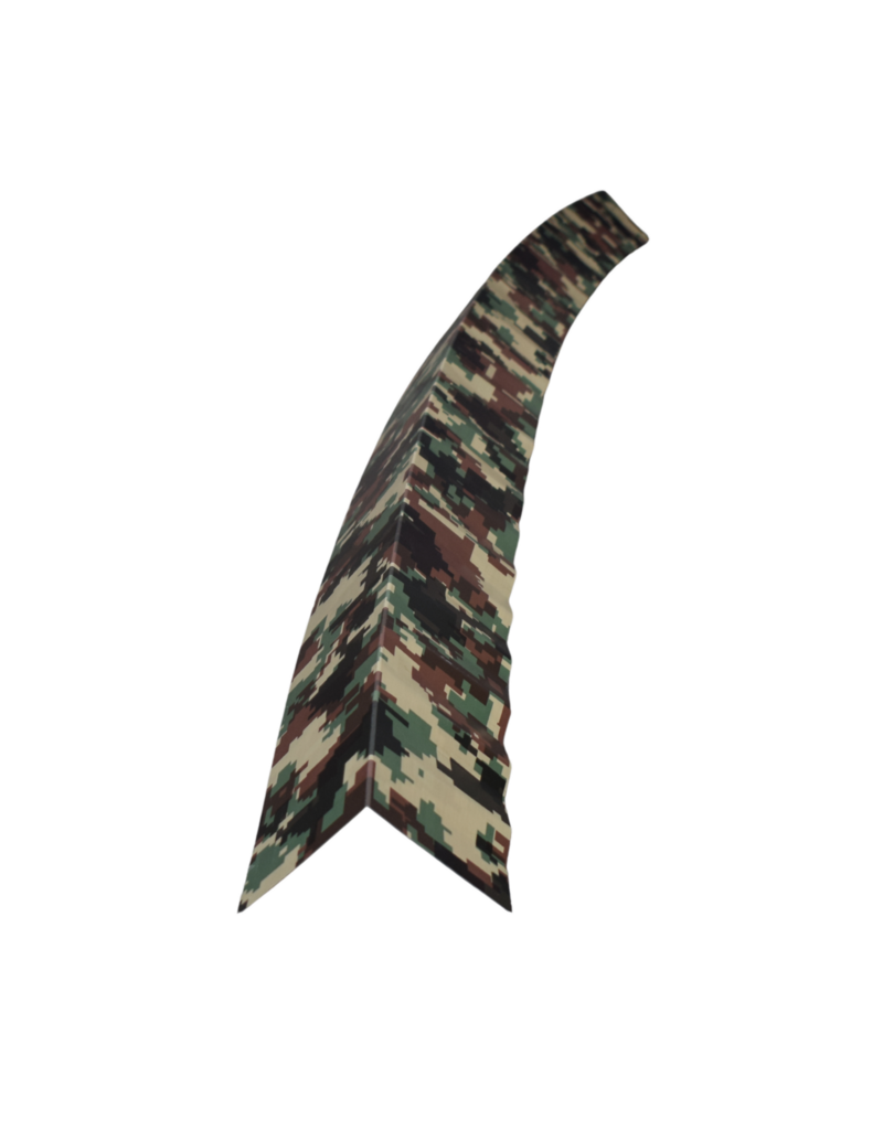 Hoekstuk gebogen, 100x100 mm Camouflage print