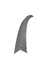 Hoekstuk gebogen, 100x100 mm RAL 9007 Grijs Aluminium