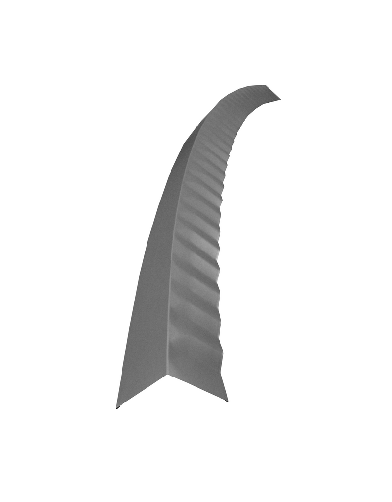 Hoekstuk gebogen, 100x100 mm RAL 9007 Grijs Aluminium