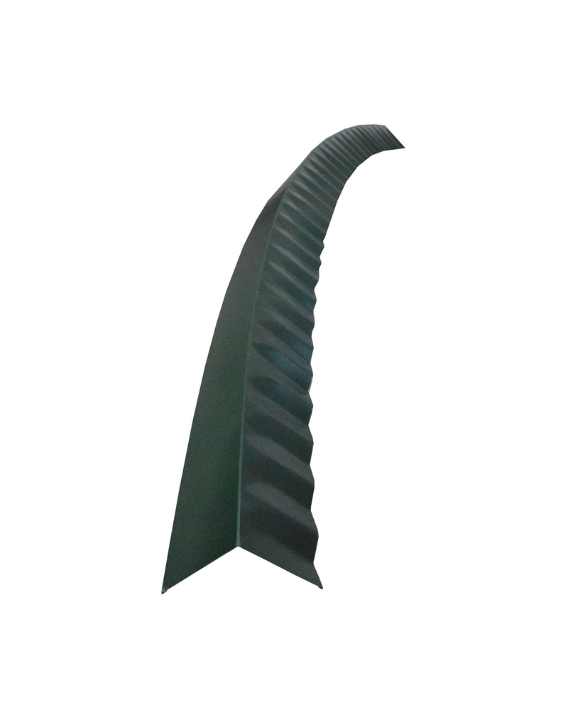 Hoekstuk gebogen, 100x100 mm RAL 6009 Dennengroen