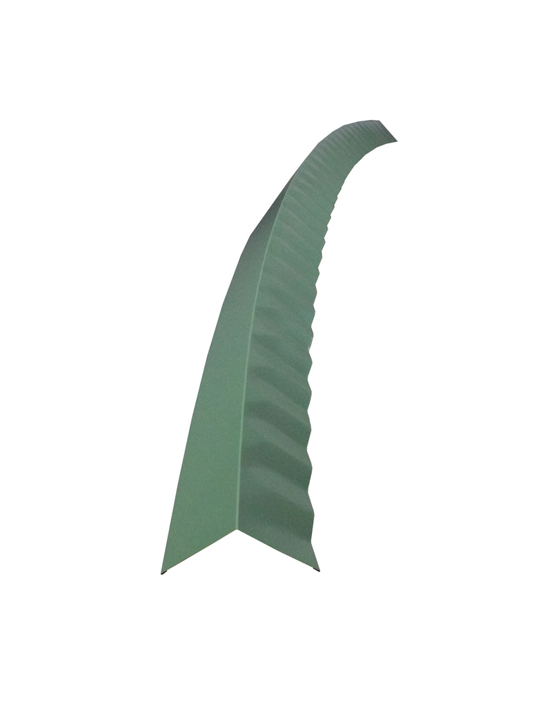 Hoekstuk gebogen, 100x100 mm RAL 6011 Resedagroen