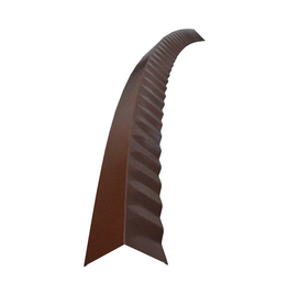 Hoekstuk gebogen, 100x100 mm RAL 8014 Sepiabruin