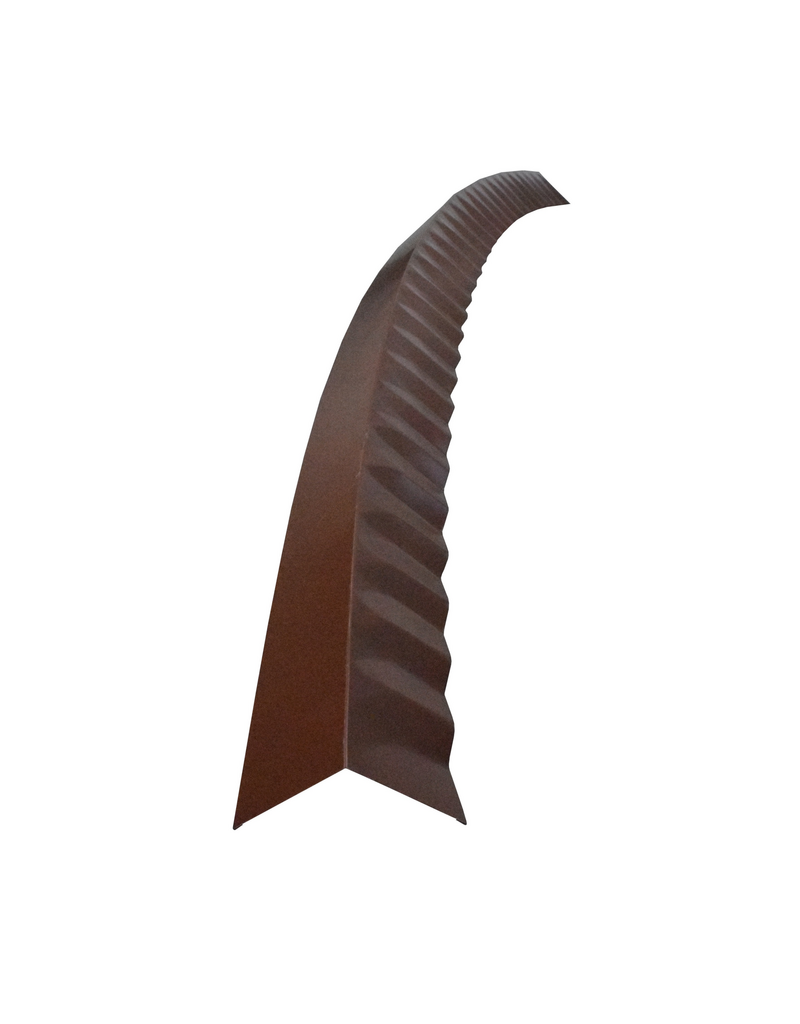 Hoekstuk gebogen, 100x100 mm RAL 8014 Sepiabruin