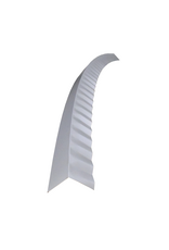 Hoekstuk gebogen, 100x100 mm RAL 9006 Blank Aluminium