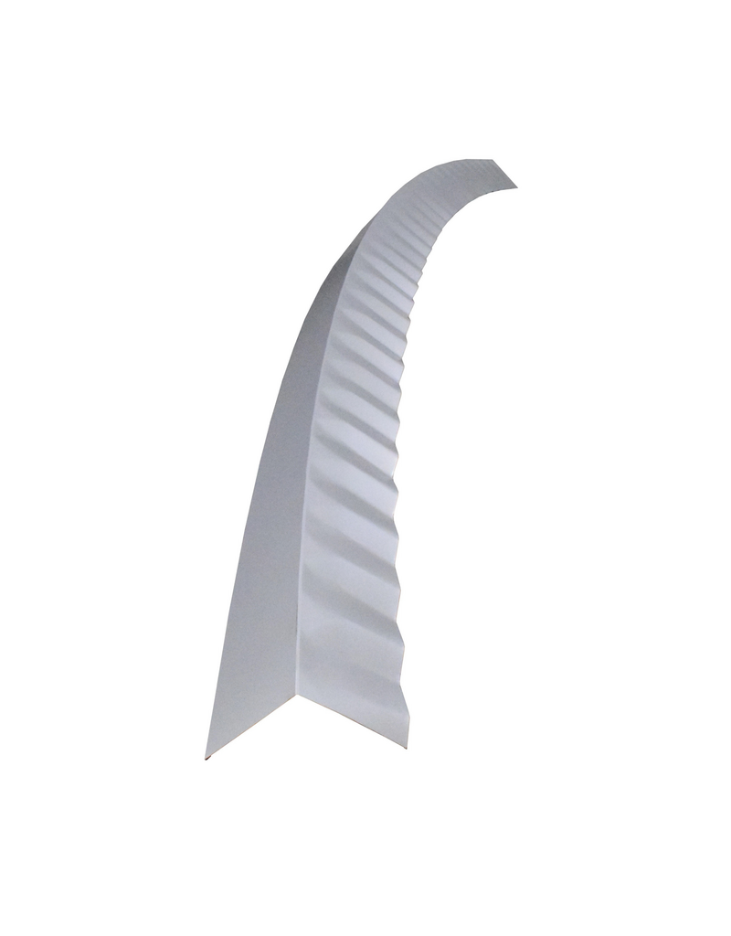 Hoekstuk gebogen, 100x100 mm RAL 9006 Blank Aluminium