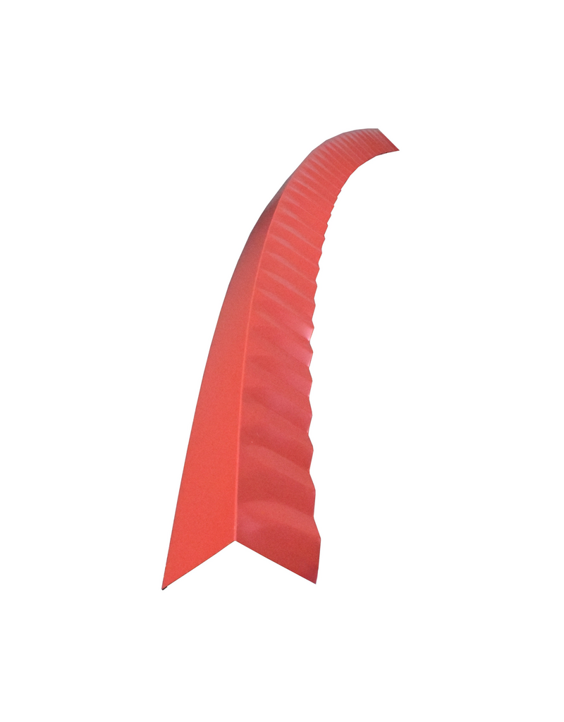 Hoekstuk gebogen, 100x100 mm RAL 3016 Koraalrood