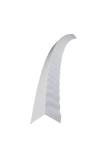 Hoekstuk gebogen, 100x100 mm RAL 9002 Grijswit