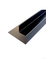 Zijkantprofiel Glimmend Zwart met houtnerf, 3000 mm