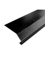 Onderdorpel Glimmend Zwart met Houtnerf, 3000 mm